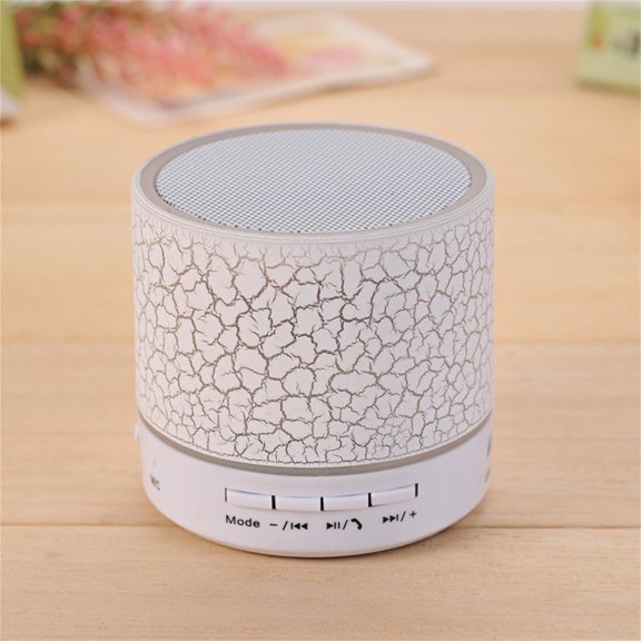 Nkmbld Car Subwoofer Led Mini Wireless Bluetooth Speaker A9 LED Night TF USB FM Musical Audio, Suitable for Outdoor/Party/Beach/Travel/Gifts, Birthday Gifts, White