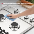 thumbnail image 5 of GASLAND 30 Inch Built-in Gas Cooktop, 4 Sealed SABAF Burners, Stainless Steel Dual Fuel Stovetop with Flame-Out Protection, CSA Certified (GH2304SS), 5 of 7