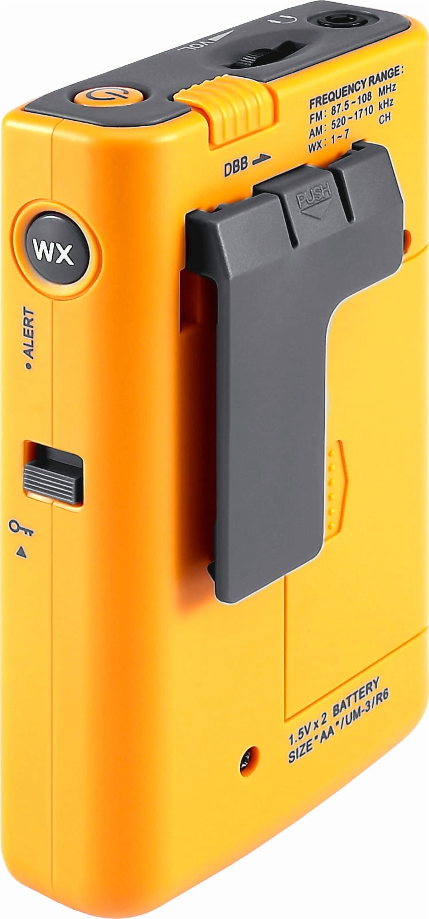 Sangean Portable AM/FM Radios, Yellow, DT-400W