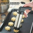 thumbnail image 4 of Professional Stainless Steel Pastry Syringe Biscuit Press Pastry Gun With 13 Biscuit Discs And 8 Nozzles, 4 of 5