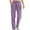 Purple, variant on Zpanxa Sweatpants Women Elastic Waist Fashion Solid Pocket Zipper Casual Sports Sweatpants Full Length Pants Gray XXL