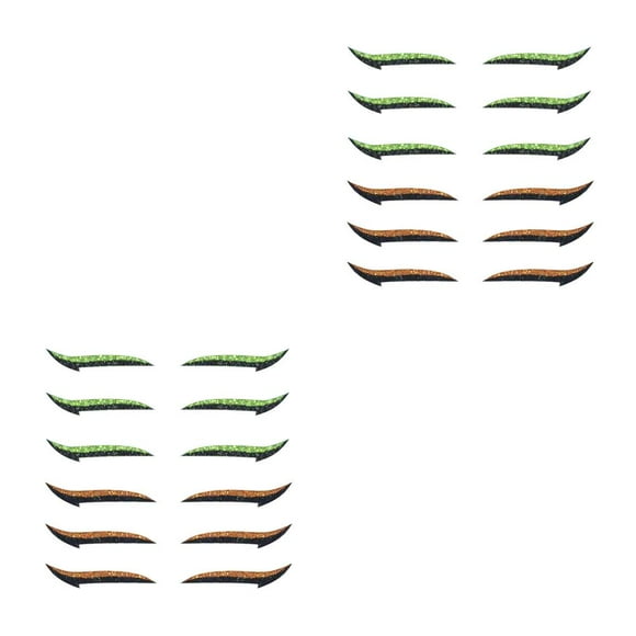 Seitruly Eyeliner Sticker reutilizable doble párpado brillo línea tira maquillaje de ojos para fiesta Cosplay club nocturno, verde naranja Type2 NO2 Seitruly CBP178455