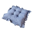 thumbnail image 2 of Square Ruffle Edge Floor Cushion with Reinforced Construction - Durable Supportive Seat Pad for Long Lasting Comfort - Easy Clean Home Decor Pillow, 2 of 6