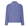thumbnail image 5 of Outfmvch Oversized Button Down Shirts for Women Cotton Linen Loose Fit Casual V-neck Tops Womens 3/4 Sleeve Button Down Shirts Linen Button Down Shirt Women Blue 3XL, 5 of 5