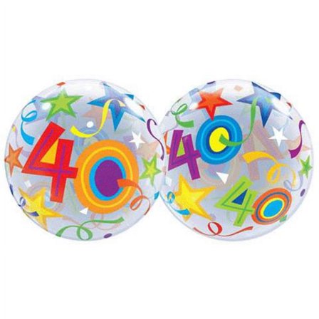 Loftus International Q2-4170 22 in. 40 Brilliant Stars Bubble Balloon