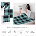 thumbnail image 4 of Fleece Blanket Tartan Plaid Buffalo Grid Pattern Blankets, Soft Cozy Warm Flannel Throw Blanket, Teal and Black Blanket for Bed Couch Sofa,40x50In, 4 of 9