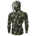 thumbnail image 4 of Hoodies for Women Camouflage Sun Protection Clothing with Mask Long Sleeve Ice Silk Sun Protection Top 3XL, 4 of 7