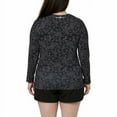 thumbnail image 2 of Hang Ten Women's UPF 50+ Quick Dry Zip Pocket Long Sleeve Sun Shirt (Black Floral, XL), 2 of 3