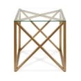 thumbnail image 4 of Evelyn&Zoe Dixon 20" Wide Square Side Table in Brass, 4 of 7