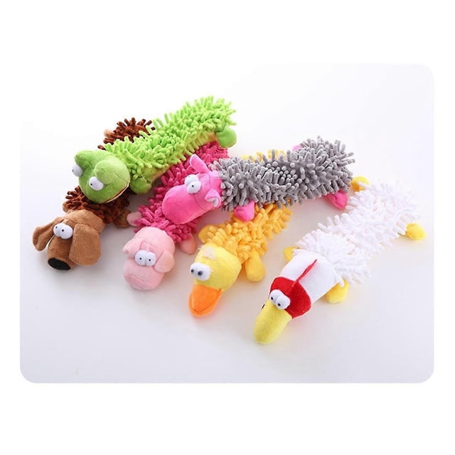 Dog Plush Sound Making Toys Chewing Teeth Grinding Training Plaything Squeaking Interactive Mops Lint Puppy Toy, B