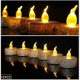 thumbnail image 3 of Velas De Luces De Té Sin Llama Con Purpurina, Lámpara Blanca Cálida Luces De Té Luz Led Con Batería, Velas Falsas Eléctricas Para Celebraciones De Bodas, Regalos Para Fiestas Festi, 3 of 5