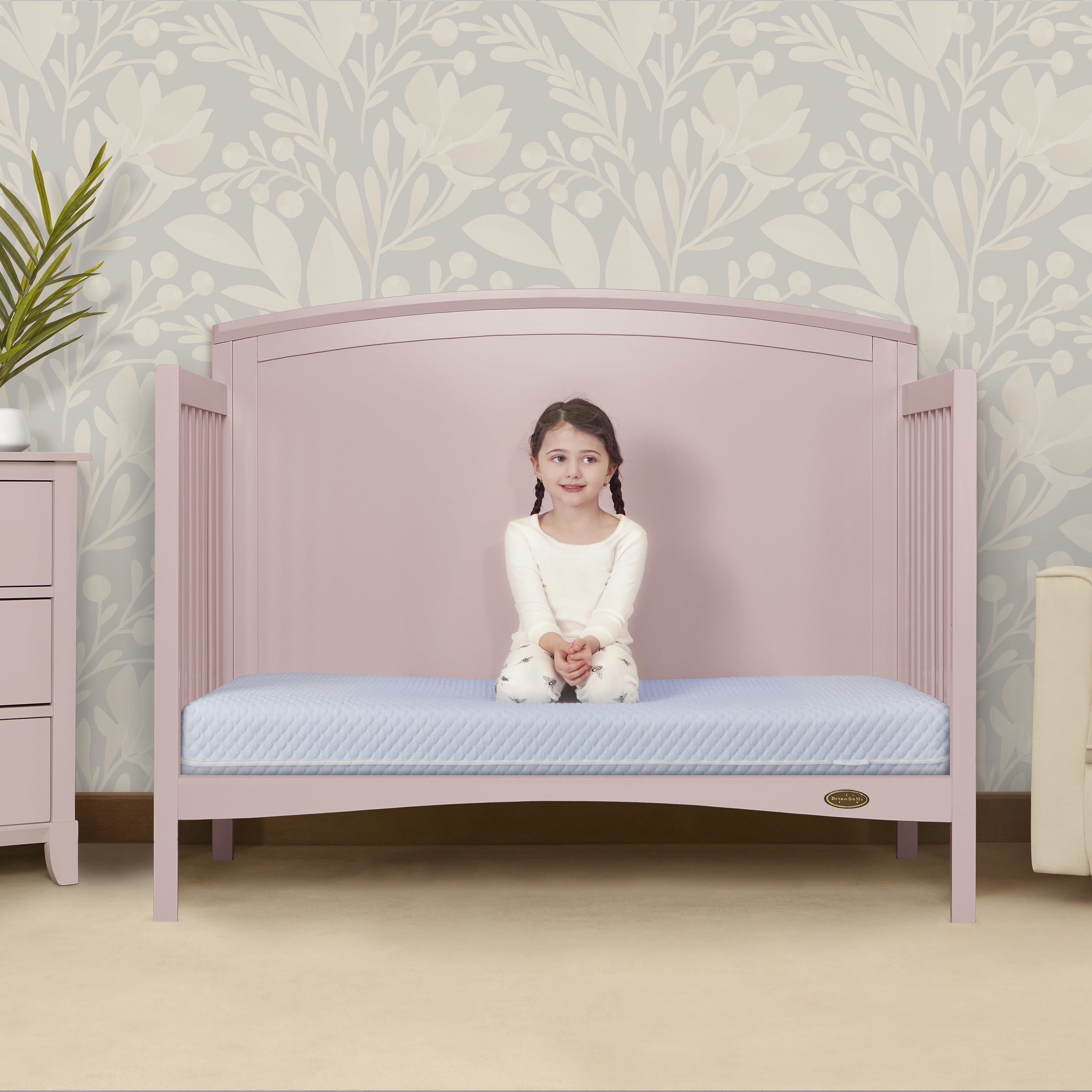 evolur Sleep Comfort Balance Plus with Antimicrobial Copper Fiber Crib & Toddler Foam Mattress