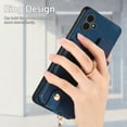 thumbnail image 5 of Nalacover Case for Samsung Galaxy A04E Wallet Case with Card Holder & Zipper Pocket, 360° Rotation Ring Kickstand Premium PU Leather Cover, Shockproof Magnetic Button Flip Stand Phone Case,Blue, 5 of 9
