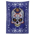thumbnail image 3 of Ambesonne Sugar Skull Tablecloth Rectangular Table Cover, Scary Floral Gothic, 60"x90", Multicolor, 3 of 4