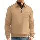 thumbnail image 1 of Blusa y camisa de manga larga con cuello vuelto para hombre, color liso, Return to the Ancients, bolsillos voluminosos, cuello con media cremallera, sudadera con capucha para hombre, blusa de poliéste, 1 of 3