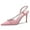 Pink, variant on FSJ Women Slingback Pointed Toe Pumps Stiletto High Heels Slip On Sandals Crystal Embellish Cutout Backless Party Dressy Shoes Size 8 Lavender