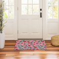 thumbnail image 3 of Yayeee Doormat for Inside 20"x32" Absorbent Low-Profile Washable Non-Slip Rubber Backed Entryway Rug, Pink Tropical Pattern, 3 of 8