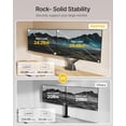 thumbnail image 3 of monTEK Dual Monitor Stand with USB-C & USB-A 3.0 Ports, for 2 Screens up to 35 inches – Full Motion Adjustable Monitor Arm, Heavy Duty C-Clamp/Grommet Mount, 24.25lbs per Arm, Gray, 3 of 8