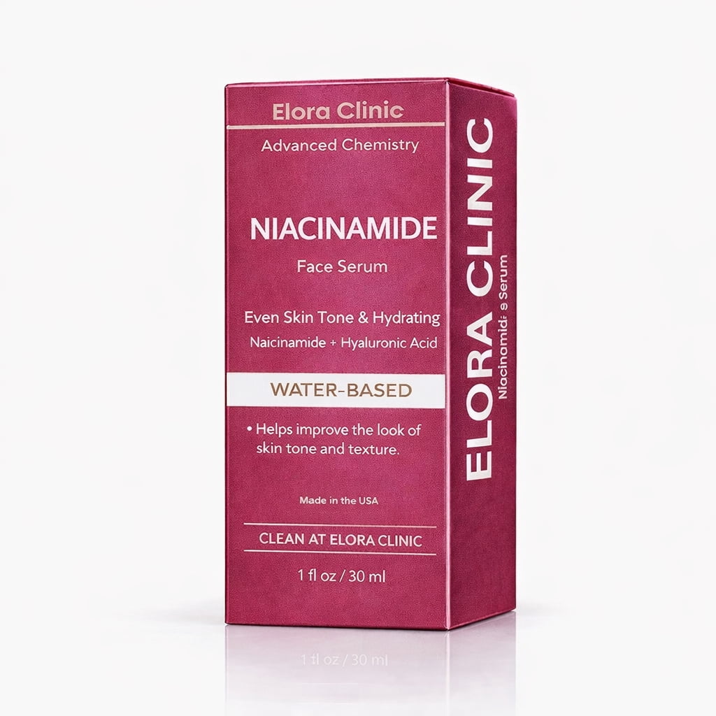 Elora Clinic  Niacinamide Serum - Hyaluronic Acid serum With Niacinamide - Niacinamide For Dark Spots -Lightweight Water Based Hyaluronic Acid With Niacinamide Serum