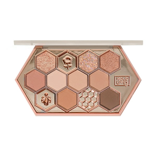 HOLD LIVE 10.8g Honeycomb Broken Diamond Eyeshadow Palette Matte Pearlescent Glitter Daily Gentle Eye Makeup