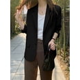 thumbnail image 3 of ZANZEA Women Lapel Collar Long Sleeve Blazer Solid Casual Suit Coat Outwear, 3 of 6