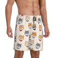 thumbnail image 2 of Pofeuu Shiba Head Face Print Men's Soft Woven Elastic Waistband Sleep Pajama Short-Small, 2 of 6