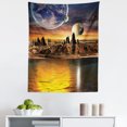 thumbnail image 1 of Alien Tapestry, Alien Planet Earth Moon and Mountain Surreal Sci Fi Galactic Future Cosmos Art, Fabric Wall Hanging Decor for Bedroom Living Room Dorm, 5 Sizes, Multicolor, by Ambesonne, 1 of 1