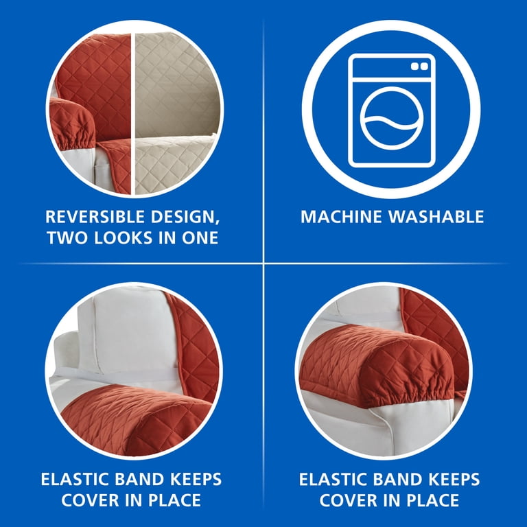 Funda para sofá color rojo, funda elástica de elastano para sofá, protector duradero de muebles con falda, de 74 a 90 pulgadas, color rojo Funda para sofá color rojo, funda elástica de elastano para sofá, protector duradero de muebles con falda, de 74 a 90 pulgadas, color rojo