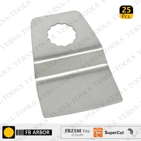Versa Tool FB25M 52mm Flush Cut (8mm Offset Mount) Stainless Steel Scraper Fits Fein Supercut Oscillating Tools - 25/Pack