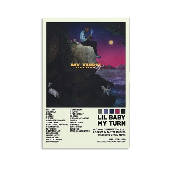 Lil Baby Poster, It'S Only Me Album Cover, Canvas Poster For Bedroom Decor, Sports Landscape, Office Room Gift