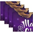 thumbnail image 5 of Bestwell 1 pcs Mardi Gras Cloth Napkins , Oversized Washable Reusable Polyester Dinner Table Napkins for Family, Restaurant, Party Decor, 20" x20", 5 of 7