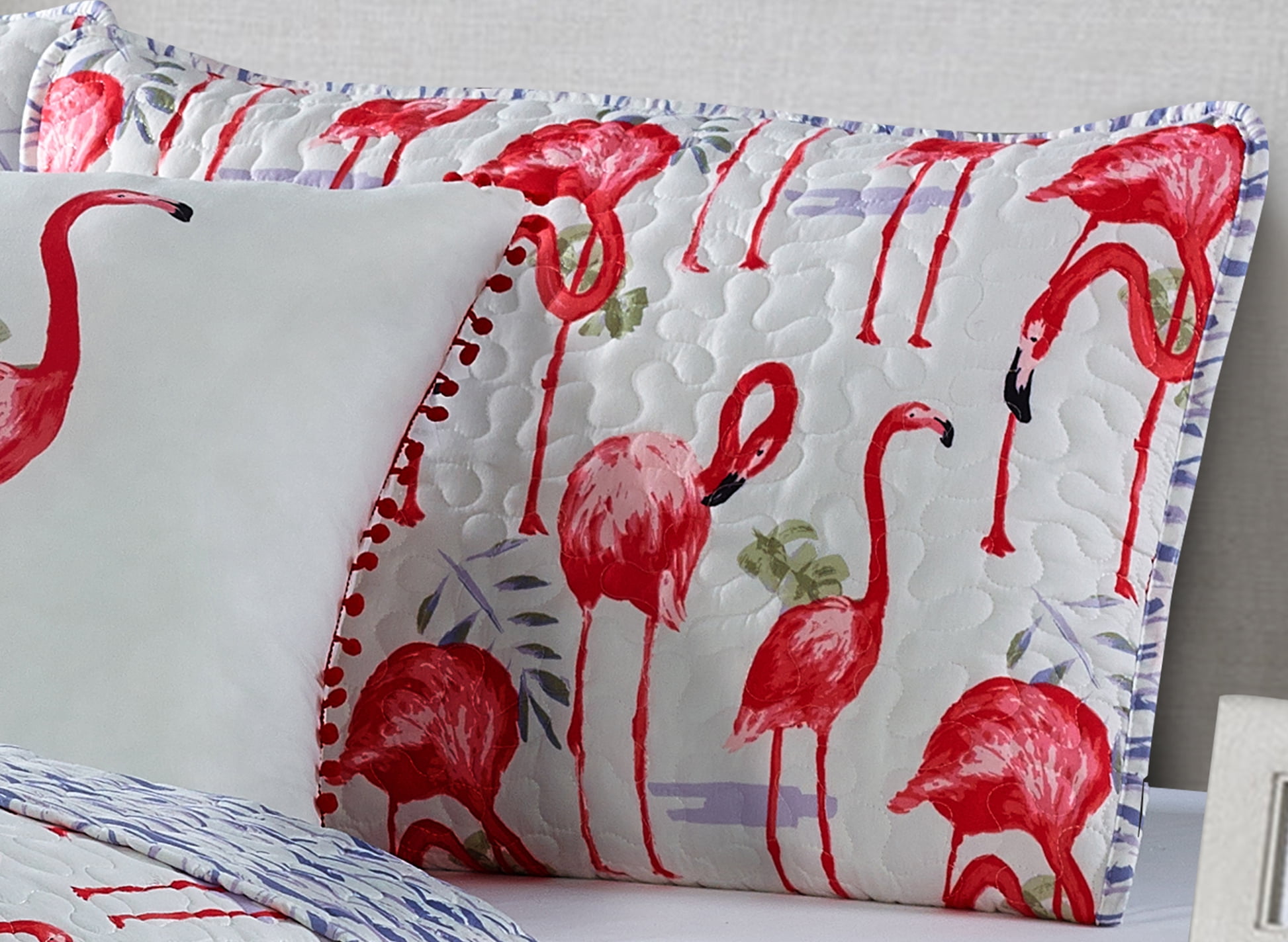 Harper Lane Fancy Flamingo 3-Piece Quilt Set Twin