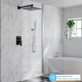 thumbnail image 2 of 10"/12" Square/Round Rain Shower Faucet System – High-Pressure Wall-Mounted Shower Set with Handheld & Valve, 2 of 8