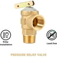 thumbnail image 5 of 3/4" Water Heater Service Valve Kit IPS Isolator Tankless with Pressure Relief Valve, Clean Brass Construction, 5 of 7