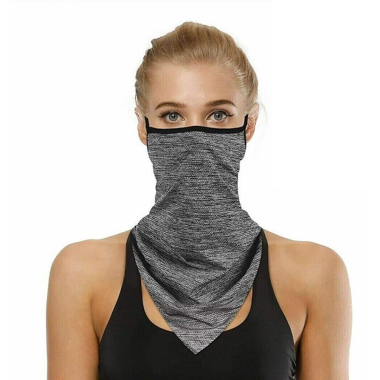 Summer Cooling Neck Gaiter with Ear Loops Scarf Bandana UV Sun