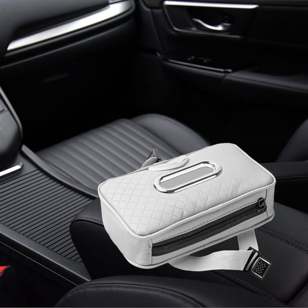 Soporte para pañuelos para reposabrazos de coche perfecl organizador multiusos Gris