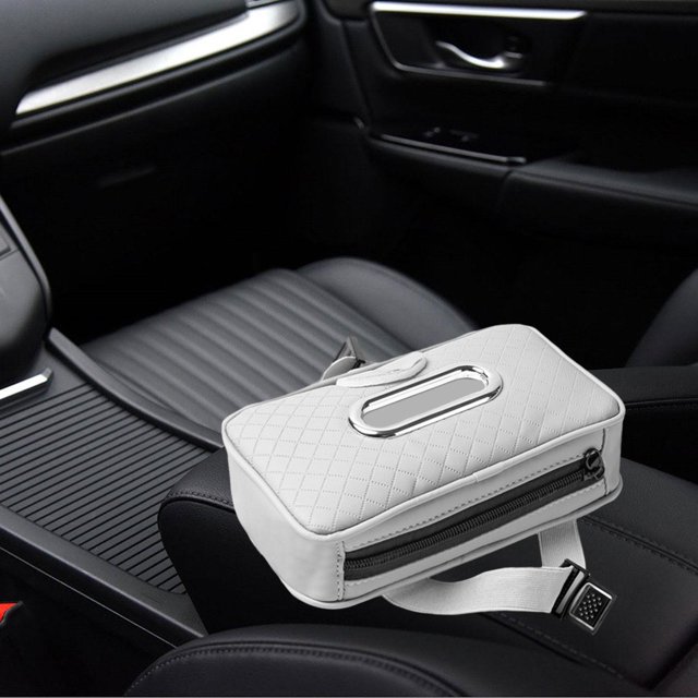 Soporte para pañuelos para reposabrazos de coche perfecl organizador multiusos Gris