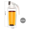thumbnail image 2 of Un juego de 2 botellas de aceite plegables para coche de 600 ml, botellas de aceite de vinagre con tapas y tapones automáticos, botellas de aceite de oliva, dispensadores de aceite de vidrio, utilizad, 2 of 5