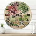 thumbnail image 2 of Designart 'Red Rustic House In The Country Side Landscape' Traditional Wood Wall Clock, 2 of 5