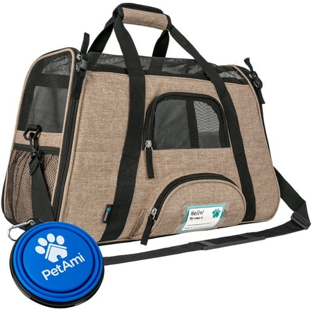 UPC: 0819594022189 | PetAmi Premium Airline Approved Soft Sided Pet Carrier  Heather Taupe
