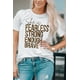thumbnail image 1 of ABPHQTO Camiseta blanca con gráfico She is FEARLESS STRONG SUFICIENTEMENTE BRAVE para mujer, 1 of 5