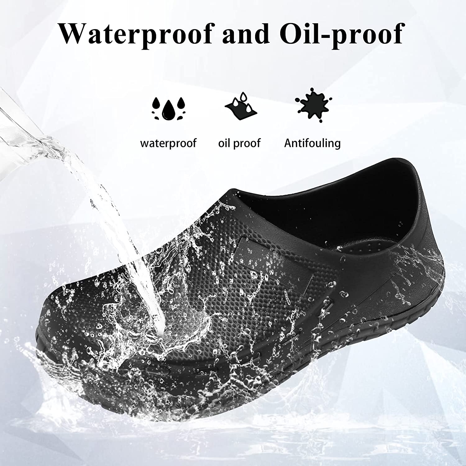 Chaussures De Cuisine Antidérapantes Pour Hommes - Imperméables, Respirantes - Pour Restaurant, Hôpital, Hôtel, Nettoyage