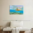 thumbnail image 2 of Elephant Stock Turtle Dive Wall Art - Horizontal Canvas Wall Art - Living Room Wall Decor - Animal Canvas - Yellow And Green Decor - 30" x 20", 2 of 8