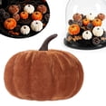 thumbnail image 2 of 4 Pcs Small Velvet Pumpkins, 3.94X3.15" Fall Pumpkin Ornament, Faux Velvet Foam Fabric Pumpkins Decoration, Table Centerpiece Decor, Thanksgiving Decoration, Fall Decor for Wedding Farmhouse, 2 of 3
