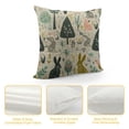 thumbnail image 4 of Orinice Flax Throw Pillow Cover Pattern Childish Bunny Shapes Forest and Floral Great Scandinavian  Pillowcase Home Decor Square Cotton Linen Pillow Case Cushion Cover White, 4 of 5