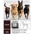 thumbnail image 7 of Heavy Duty Dog Crates for Large Dogs, Indestructible Escape Proof Kennel, Upgraded Reinforced Baseplate, Lockable Wheels, 48 Inch Double Door Design, Spacious Capacity, 7 of 7