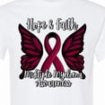thumbnail image 4 of Inktastic Multiple Myeloma Cancer Awareness Hope & Faith with Butterfly Ribbon T-Shirt, 4 of 5
