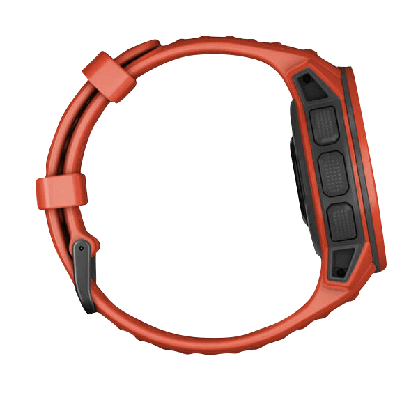 Garmin Instinct Solar, Flame Red, Rugged GPS Smartwatch