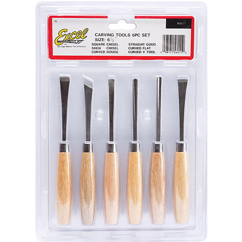 ProEdge Wood Carving Set Includes Square and Skew Chisel, Straight