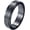 6mm Black, variant on Men's Stainless Steel geometric pattern Lucky Ring,Single Piece for Daily Wear, Sizes 6-12
